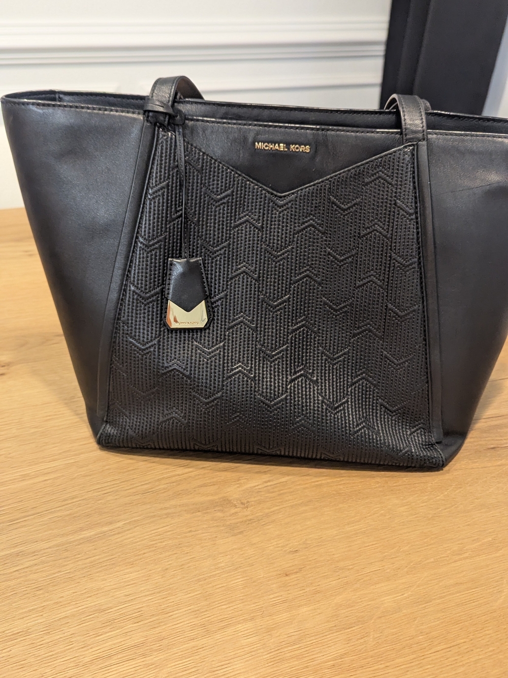 Michael Kors Black Leather Tote Bag